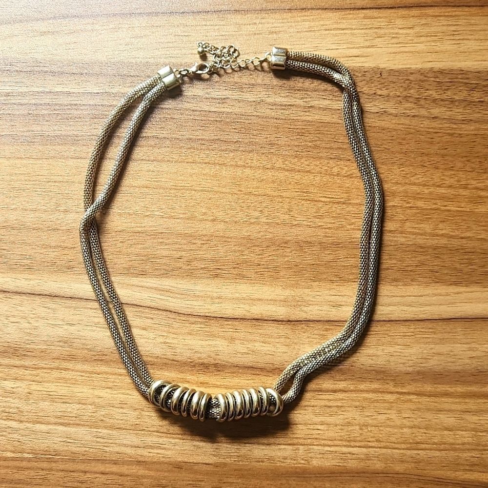 Gold ring necklace